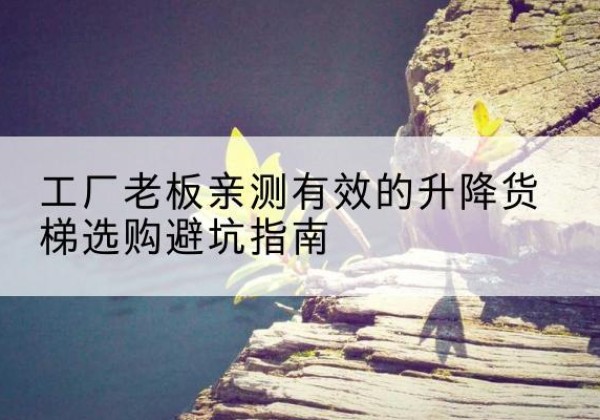 金溪升降货梯怎么选-工厂老板亲测有效的升降货梯选购避坑指南